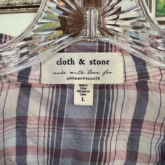 Anthro Cloth & Stone Liya Tie Waist Shirt - Picture 8 of 13